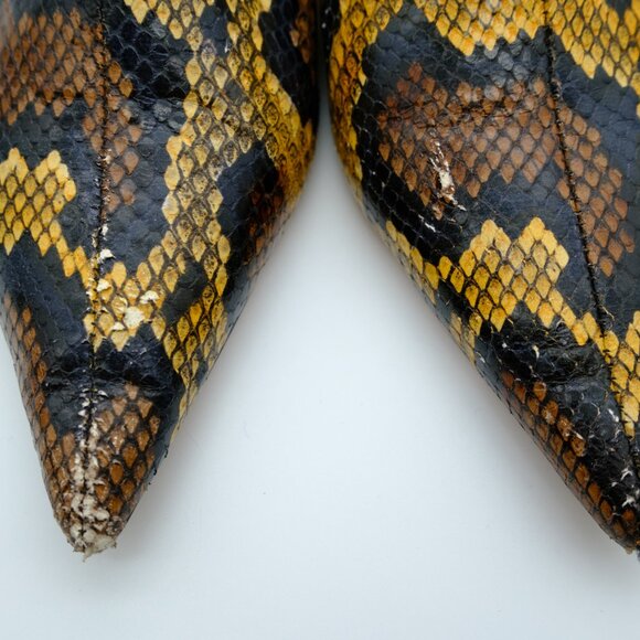 Proenza Schouler Snakeskin pointed to slingback flat - 38 - Picture 2 of 6